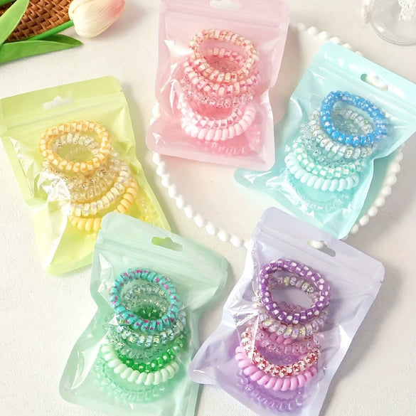 Wholesale Girls Silicone Handmade High Elasticity Sweet Style Hair Tie