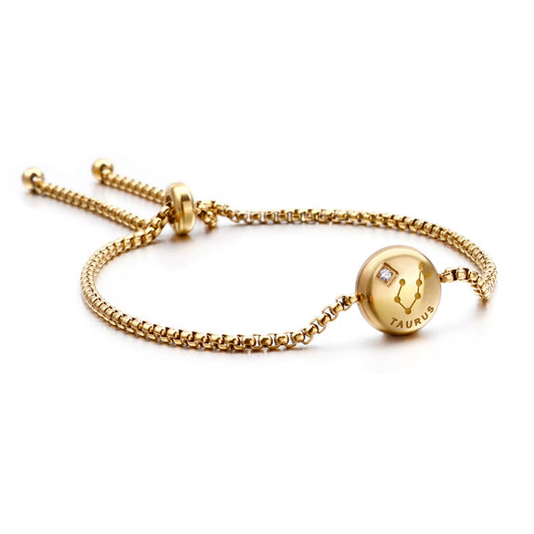 Wholesale Girls Simple Student Constellation Titanium Steel Diamond Bracelet