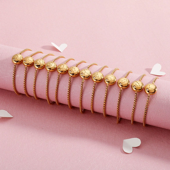 Wholesale Girls Simple Student Constellation Titanium Steel Diamond Bracelet