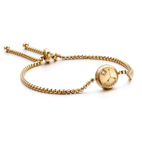 Wholesale Girls Simple Student Constellation Titanium Steel Diamond Bracelet