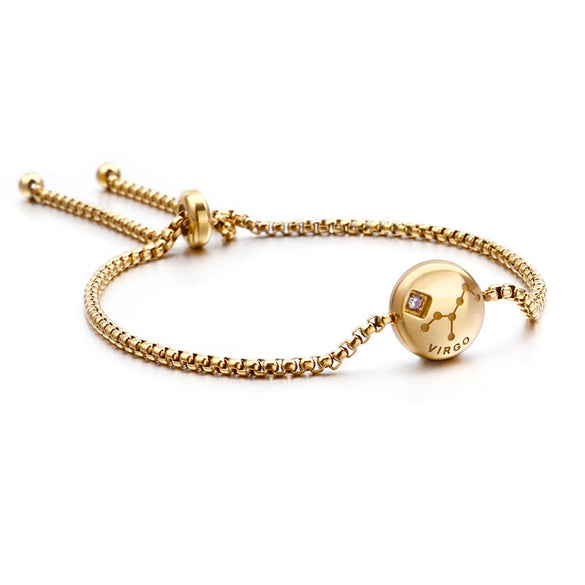 Wholesale Girls Simple Student Constellation Titanium Steel Diamond Bracelet