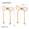 Wholesale Girls Stainless Steel Geometric Butterfly Design Electroplated Earrings