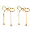Wholesale Girls Stainless Steel Geometric Butterfly Design Electroplated Earrings