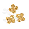 Wholesale Girls Summer Jewelry Set With Floral Stud Earrings And Rings In Stainless Steel With Electroplating
