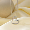 Wholesale Girls Sweet Style Electroplated Titanium Steel Heart Shape Cut Out Pendant Snake Bone Chain Necklace Jewelry