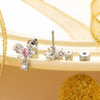 Wholesale Girls' Titanium Steel Bow Pendant Earrings With Electroplating Treatment Lovely Style