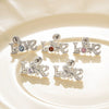 Wholesale Girls Titanium Steel Ear Nails With Geometric Design And Inlaid Zircon