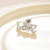 Wholesale Girls Titanium Steel Ear Nails With Geometric Design And Inlaid Zircon