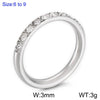 Wholesale Girls Titanium Steel Geometric Style Stacked Ring With Electroplating Treatment