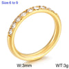 Wholesale Girls Titanium Steel Geometric Style Stacked Ring With Electroplating Treatment