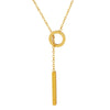 Wholesale Girls' Titanium Steel Niche Necklace With Ot Buckle Tassel Pull Clavicle Chain And Geometric Design Electroplated