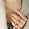 Wholesale Girls' Titanium Steel Niche Necklace With Ot Buckle Tassel Pull Clavicle Chain And Geometric Design Electroplated