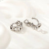 Wholesale Girly Style Copper Heart Shape Zirconia Earrings For Women