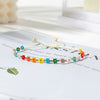 Wholesale Glass And Colored Glaze Beaded Flower Woven Bracelet For Women