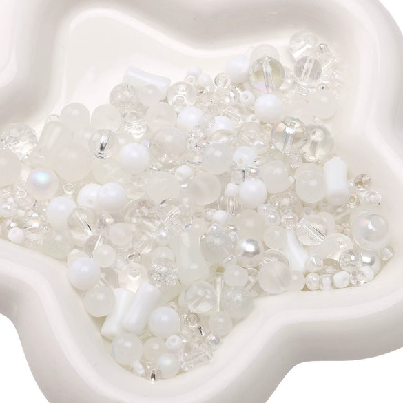 Wholesale Glass And Glaze Mixed Bead String Handmade Diy Material For Bracelet Necklace Pendant With Geometric Style