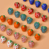 Wholesale Glass And Glaze Strawberry Plum Loose Beads Dripping Glue Handmade Earrings Accessories