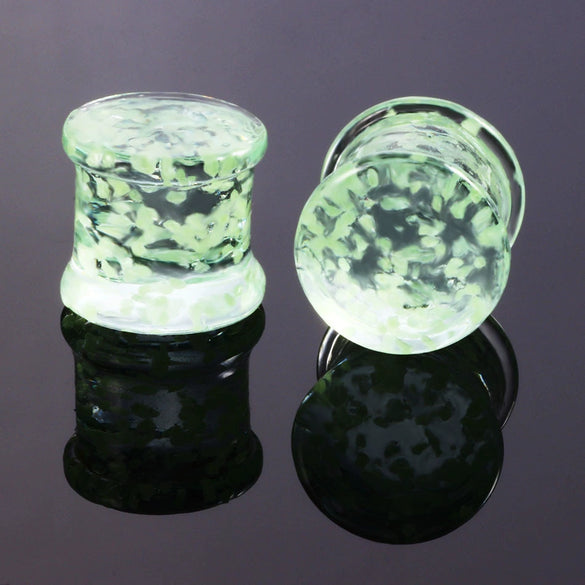Wholesale Glass And Glaze Wave Pattern Simple Style Luminous Ear Expander Puncture Jewelry