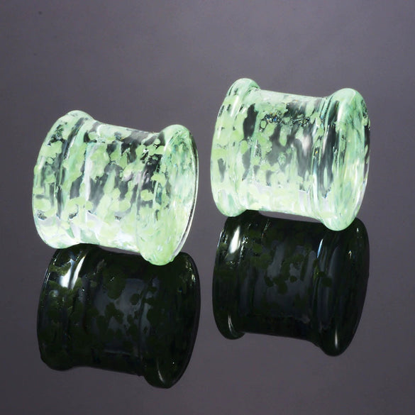 Wholesale Glass And Glaze Wave Pattern Simple Style Luminous Ear Expander Puncture Jewelry