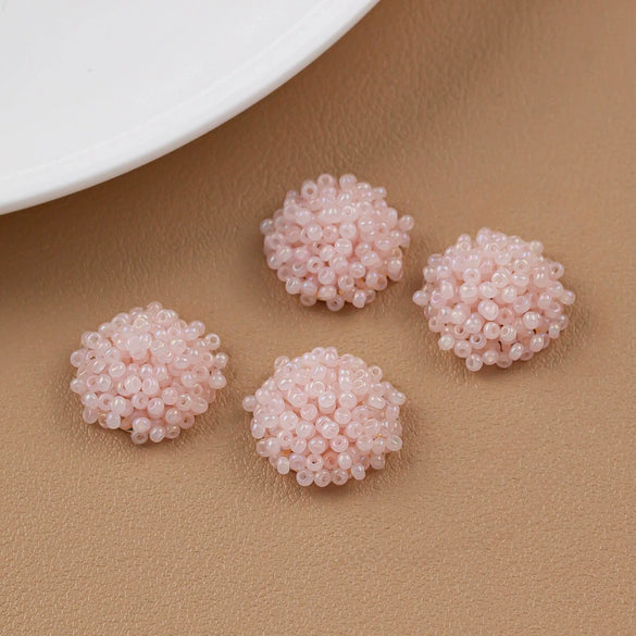 Wholesale Glass And Glazed Beaded Headdress And Earrings Materials Hand Woven Diy Accessories