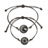 Wholesale Glass And Glazed Geometric And Star Shape Luminous Handwoven Couple Bracelet