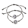 Wholesale Glass And Glazed Geometric And Star Shape Luminous Handwoven Couple Bracelet