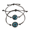 Wholesale Glass And Glazed Geometric And Star Shape Luminous Handwoven Couple Bracelet