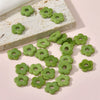 Wholesale Glass Beaded Jewelry With Five Leaf Flower Shape Hand Made Epoxy Treated