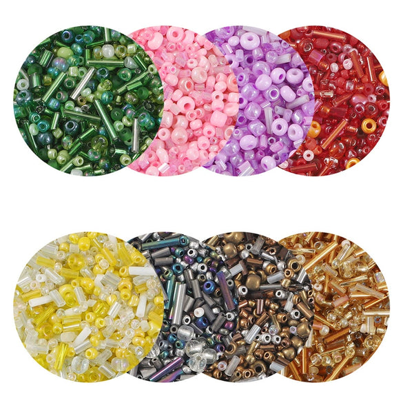 Wholesale Glass Beads Mixed Color Tube Handmade For Woven Bracelet Ring Accessories