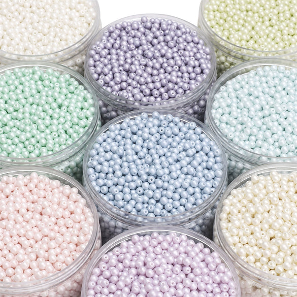 Wholesale Glass Glaze Beaded Rice Beads Diy Handmade Bracelet Necklace With Starry Sky Pattern Jewelry Material Bag Accessories