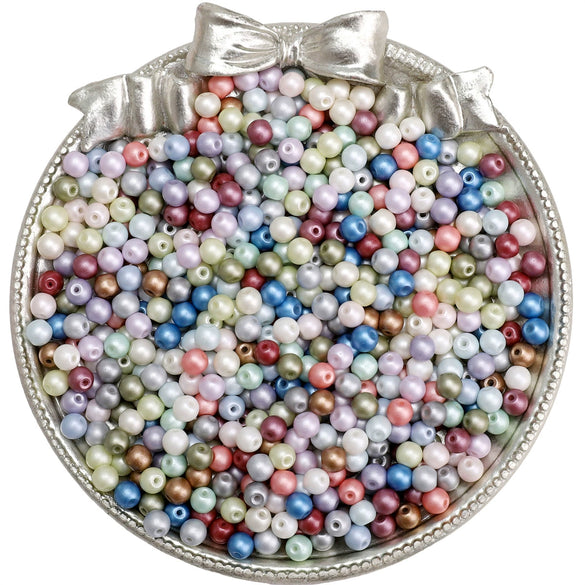 Wholesale Glass Glaze Beaded Rice Beads Diy Handmade Bracelet Necklace With Starry Sky Pattern Jewelry Material Bag Accessories