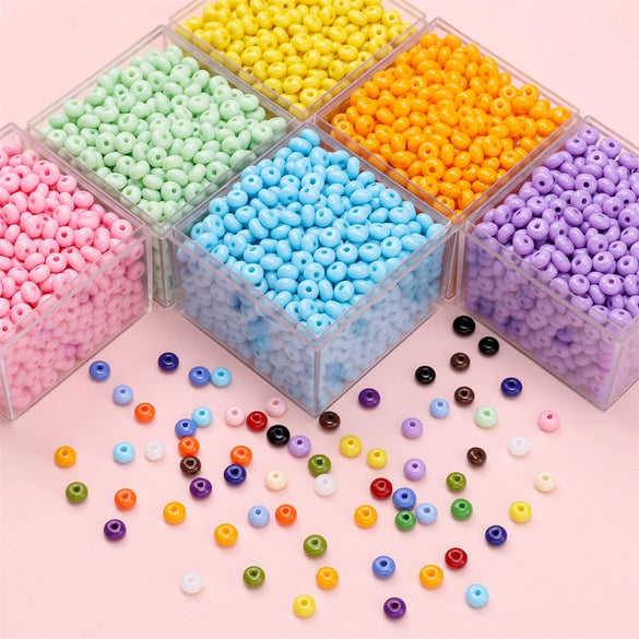 Wholesale Glass Glaze Beads For Diy Handmade Bracelet Necklace Jewelry Simple Style Abacus Beads