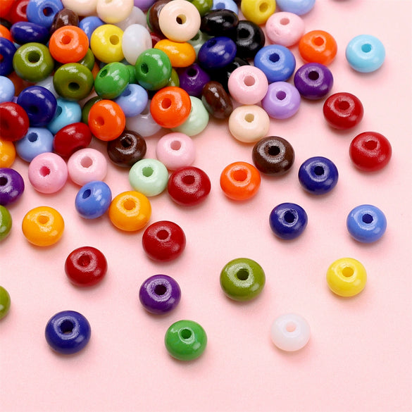 Wholesale Glass Glaze Beads For Diy Handmade Bracelet Necklace Jewelry Simple Style Abacus Beads