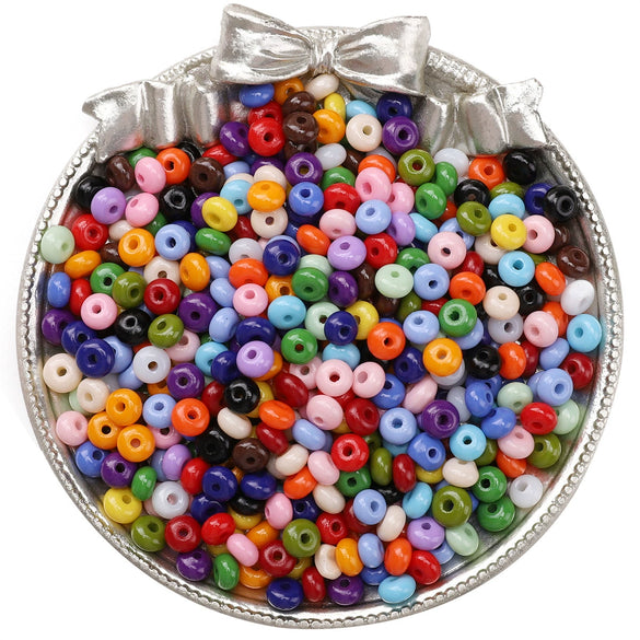Wholesale Glass Glaze Beads For Diy Handmade Bracelet Necklace Jewelry Simple Style Abacus Beads