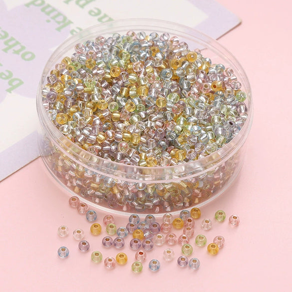 Wholesale Glass Glaze Geometric Round Beads Handmade Bracelet Necklace Mobile Phone Chain Accessories