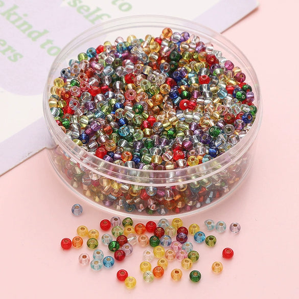 Wholesale Glass Glaze Geometric Round Beads Handmade Bracelet Necklace Mobile Phone Chain Accessories