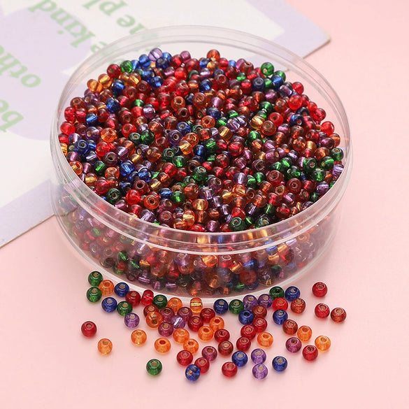 Wholesale Glass Glaze Geometric Round Beads Handmade Bracelet Necklace Mobile Phone Chain Accessories