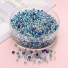 Wholesale Glass Glaze Geometric Round Beads Handmade Bracelet Necklace Mobile Phone Chain Accessories