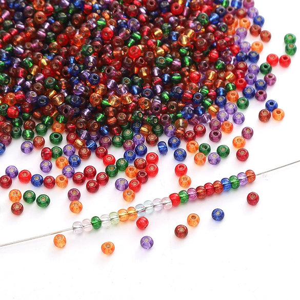 Wholesale Glass Glaze Geometric Round Beads Handmade Bracelet Necklace Mobile Phone Chain Accessories