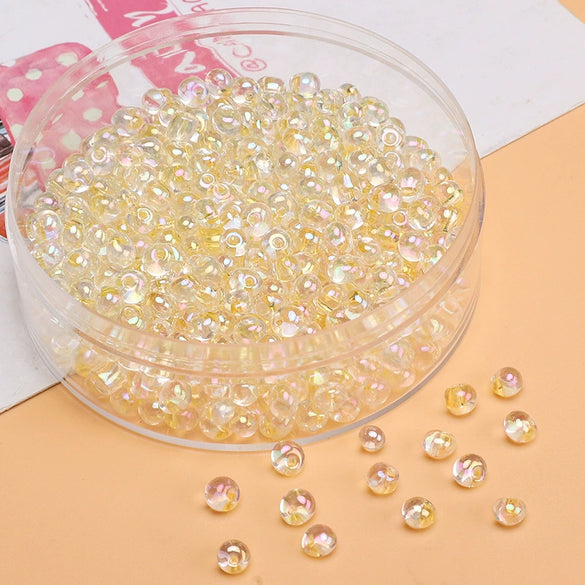 Wholesale Glass Glaze Geometric Water Droplets Beads For Handmade Bracelet Necklace Pendant Accessories
