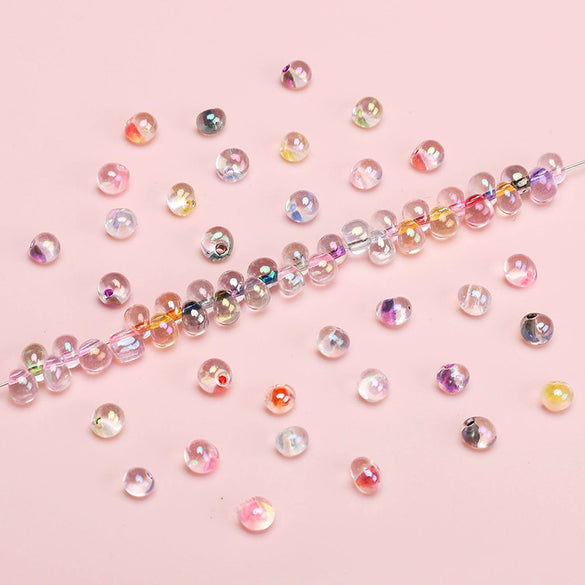 Wholesale Glass Glaze Geometric Water Droplets Beads For Handmade Bracelet Necklace Pendant Accessories