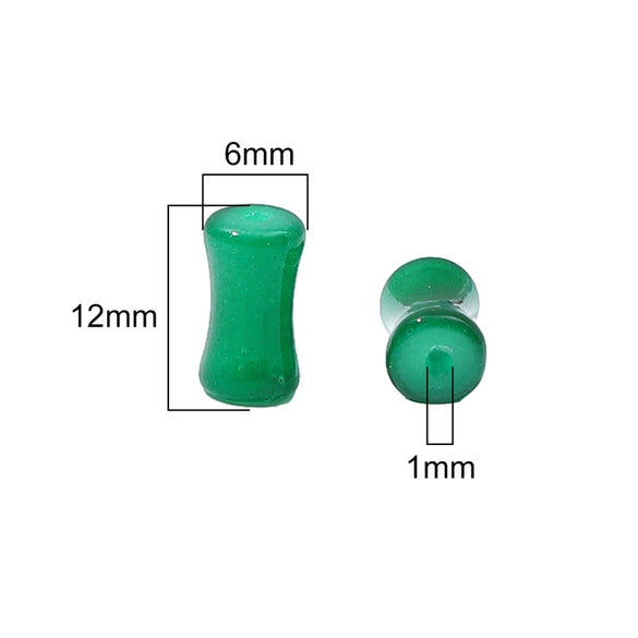 Wholesale Glass Glaze Handmade Bead String Jewelry Material For Bracelet Headdress Imitation Jade Straight Hole Bamboo Beads