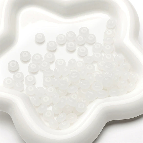 Wholesale Glass Glaze Imitation Jade Abacus Beads For Jewelry Making Geometric Personality Style