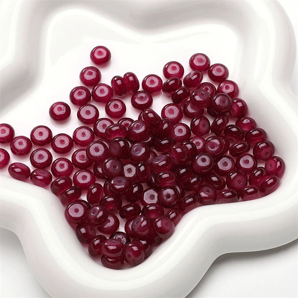 Wholesale Glass Glaze Imitation Jade Abacus Beads For Jewelry Making Geometric Personality Style