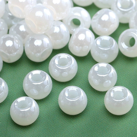 Wholesale Glass Glaze Round Beads For Diy Handmade Bracelet Necklace Accessories