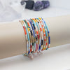 Wholesale Glass Glaze Woven Geometry Beads Bracelet For Girls