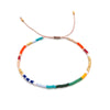 Wholesale Glass Glaze Woven Geometry Beads Bracelet For Girls
