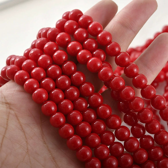 Wholesale Glass Glazed Colored Wheels Beaded Jewelry Accessories Material Handmade With Geometric Style And Paint Design
