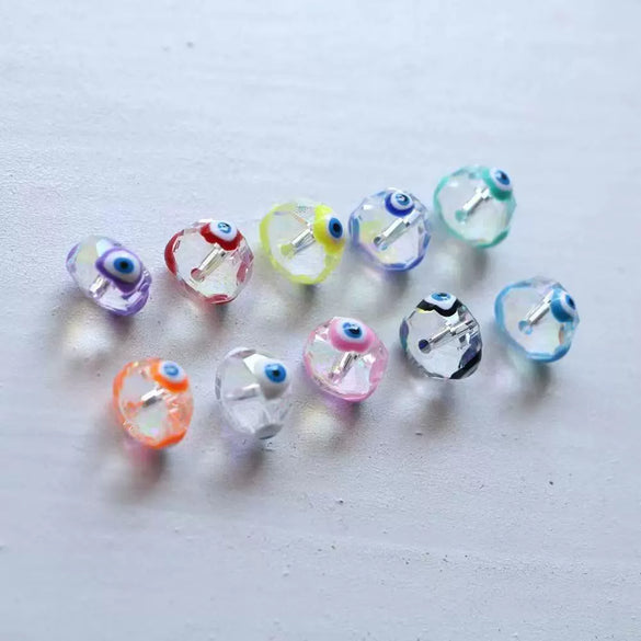 Wholesale Glass Glazed Dripping Oil Dripping Eyes Round Beads Bracelet Jewelry