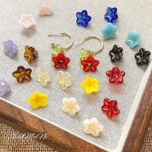 Wholesale Glass Glazed Fuel Injection Flowers Loose Beads For Diy Bracelet Necklace Beading Material
