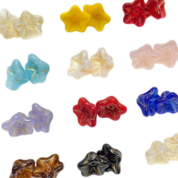 Wholesale Glass Glazed Fuel Injection Flowers Loose Beads For Diy Bracelet Necklace Beading Material